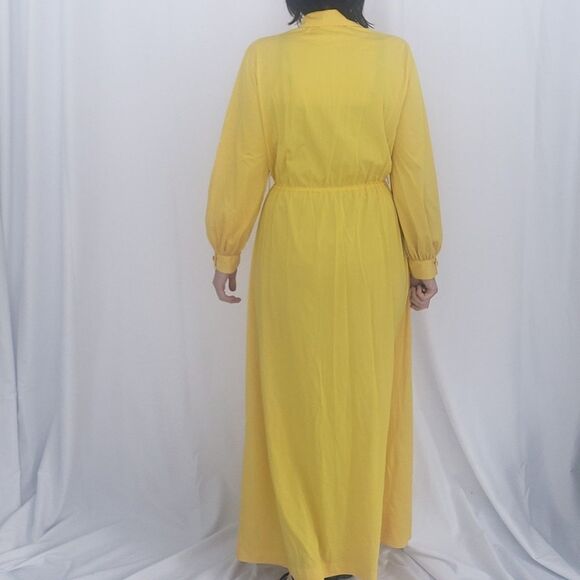 70s Yellow Hostess‎ Dress - Picture 3 of 7